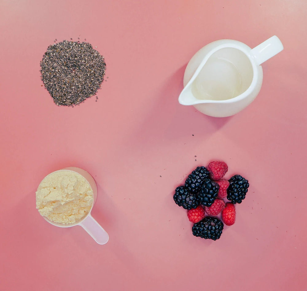 Berry Chia Power Shake portable blender recipe by Purple Wave